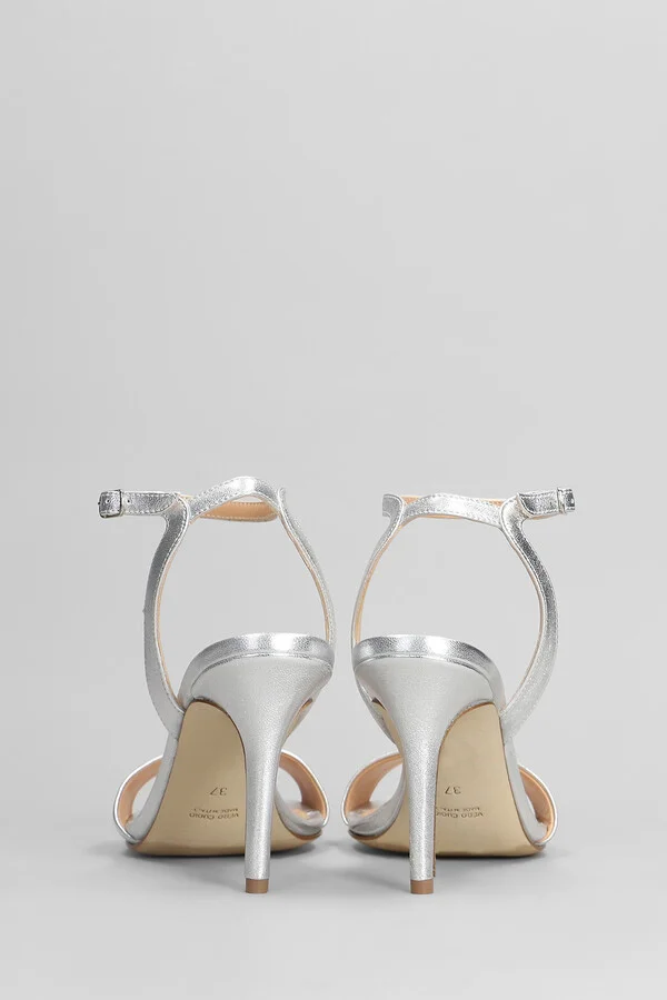 Sandals In Silver Leather - Image 4