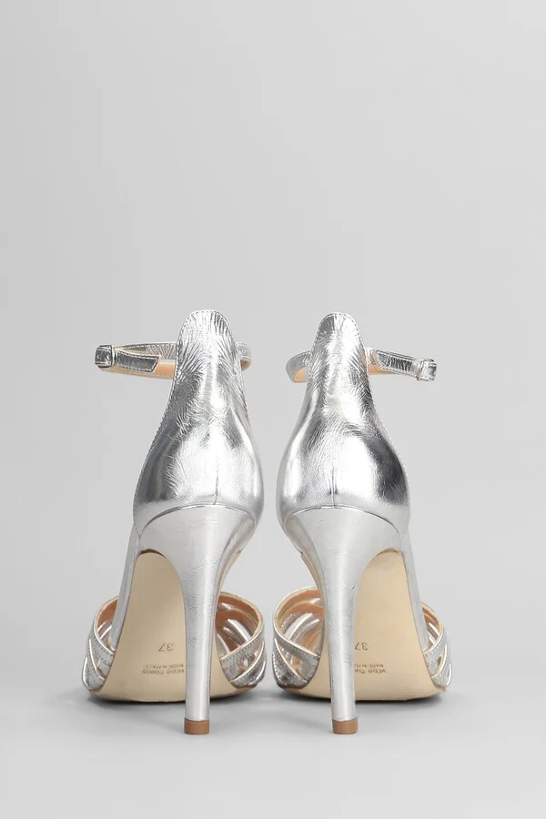 Sandals In Silver Leather - Image 4
