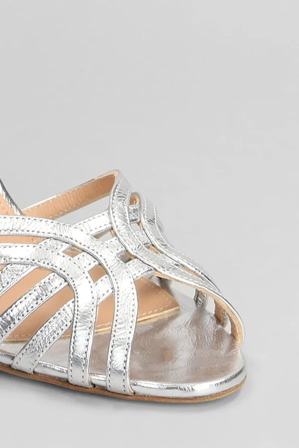 Sandals In Silver Leather - Image 5