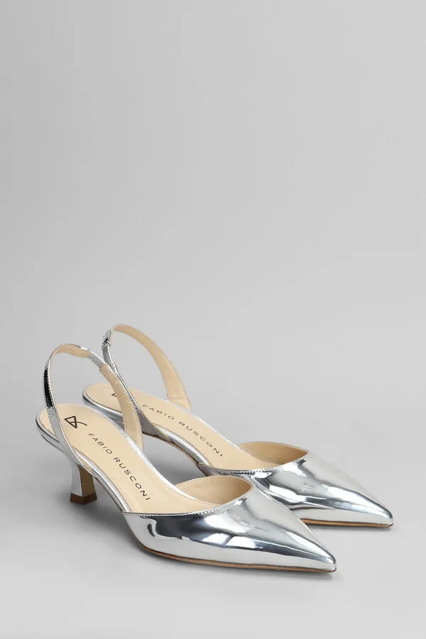Sandals In Silver Leather - Image 2