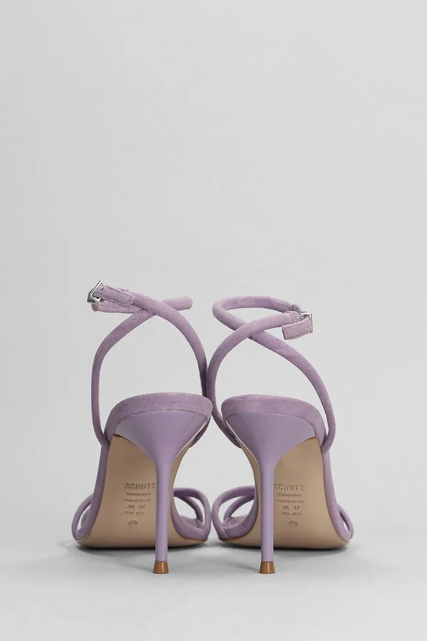 Sandals In Viola Suede - Image 4
