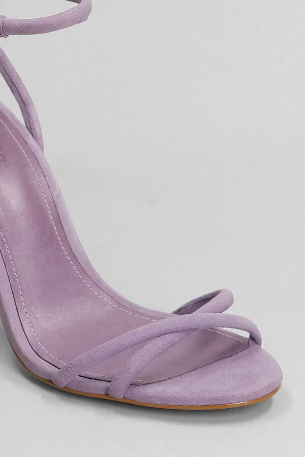 Sandals In Viola Suede - Image 5