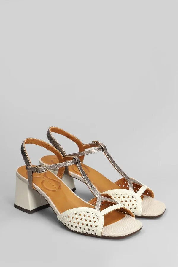 Sandals In White Leather - Image 2