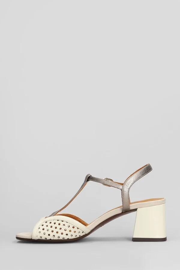 Sandals In White Leather - Image 3