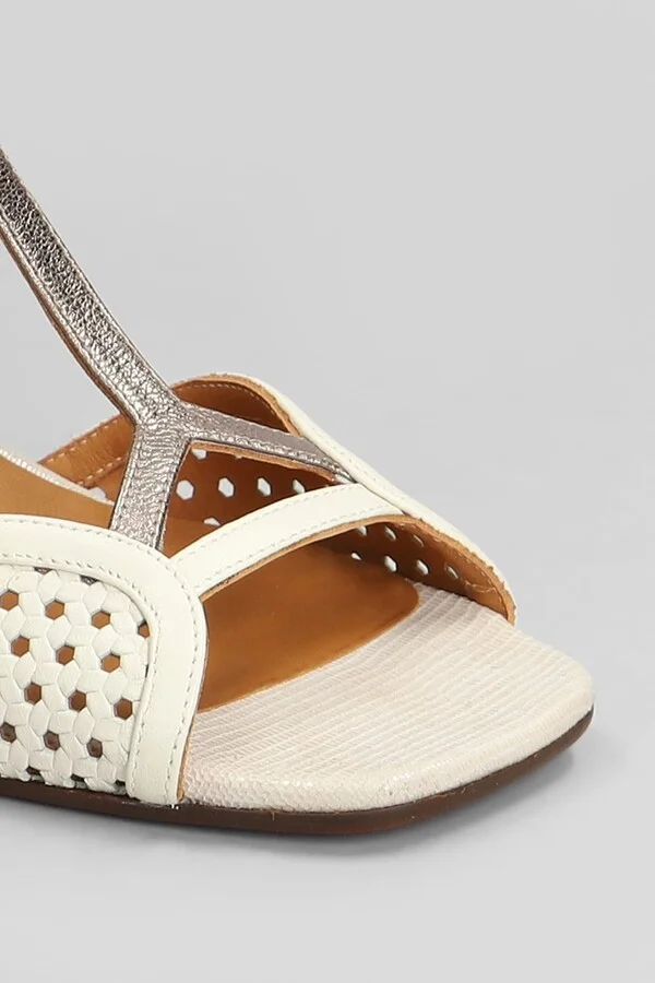 Sandals In White Leather - Image 5