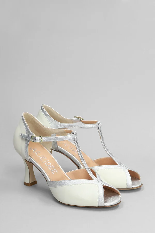 Sandals In White Leather - Image 2