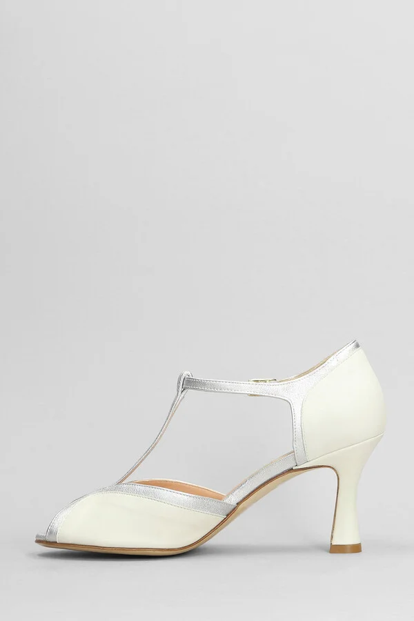 Sandals In White Leather - Image 3