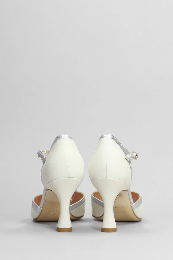 Sandals In White Leather - Image 4