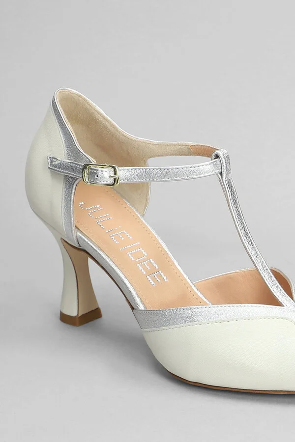 Sandals In White Leather - Image 5