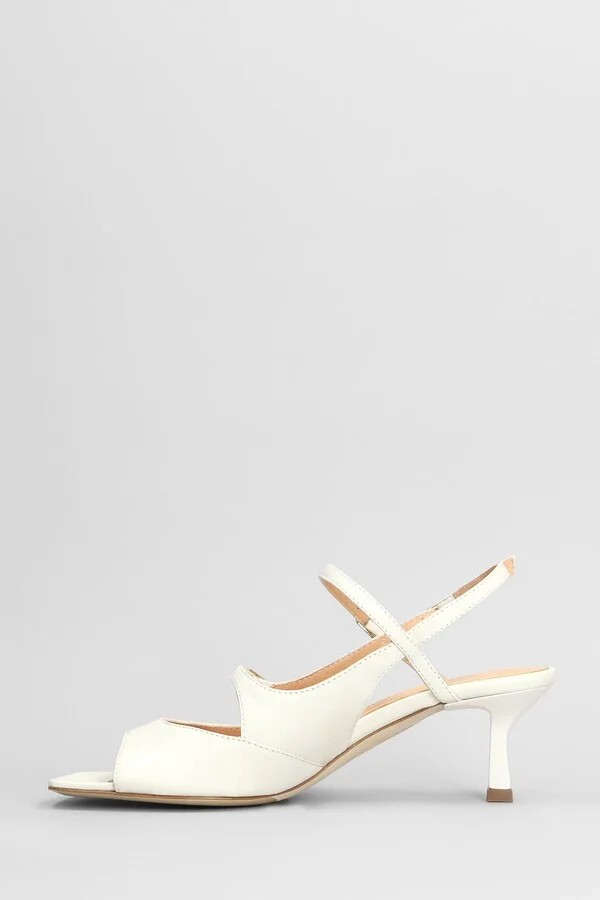 Sandals In White Leather - Image 3