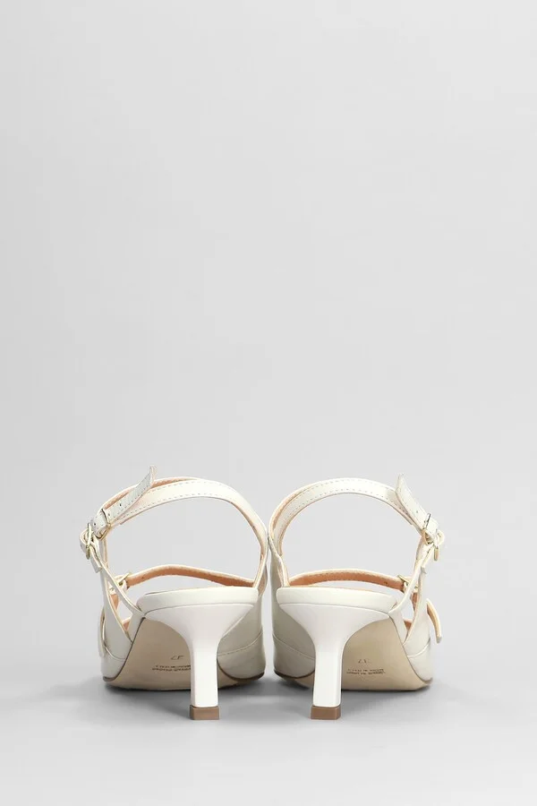 Sandals In White Leather - Image 4