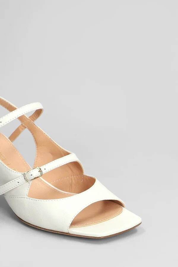 Sandals In White Leather - Image 5