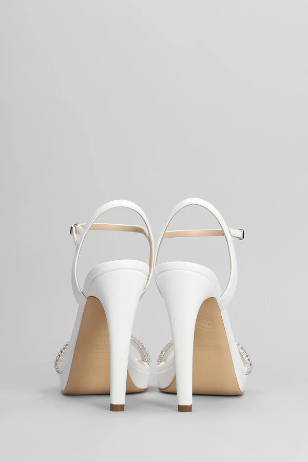 Sandals In White Leather - Image 4
