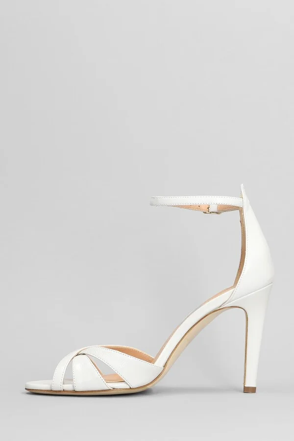 Sandals In White Leather - Image 3