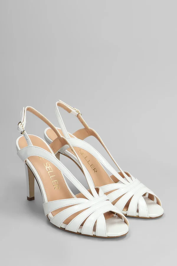 Sandals In White Leather - Image 2