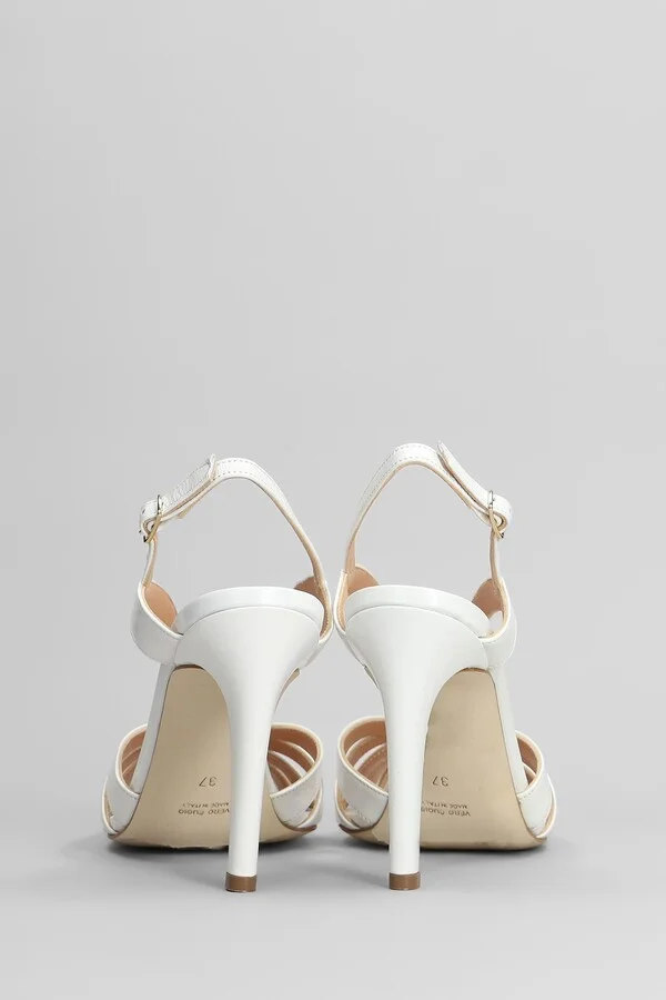 Sandals In White Leather - Image 4