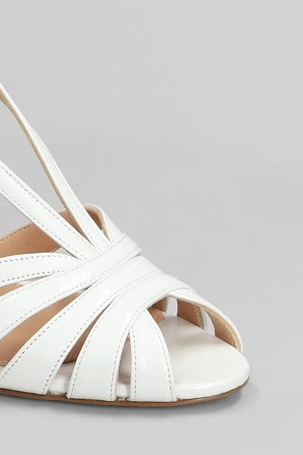 Sandals In White Leather - Image 5