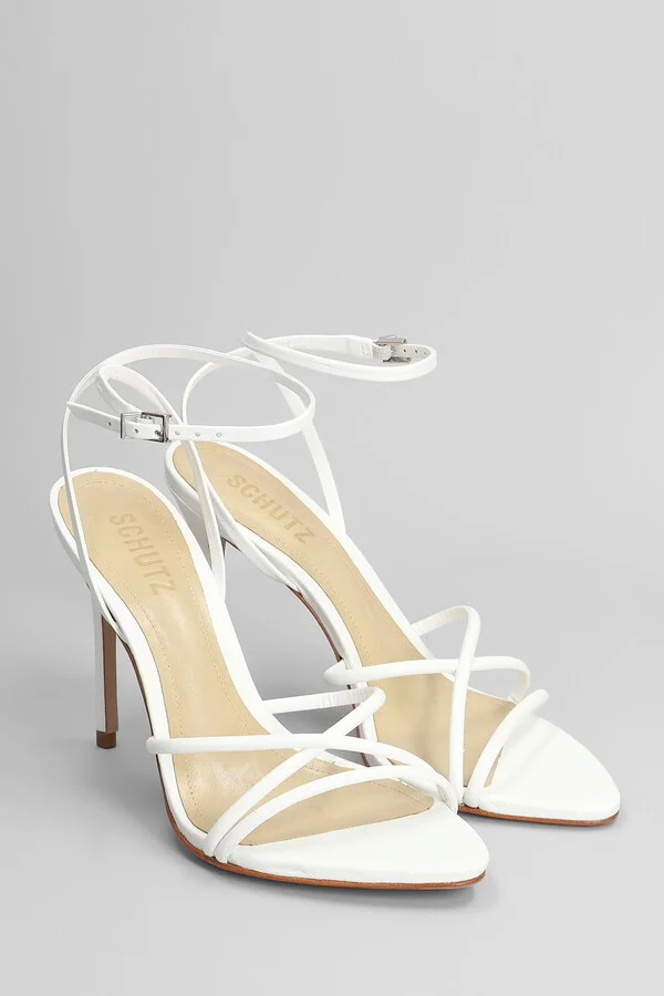 Sandals In White Leather - Image 2