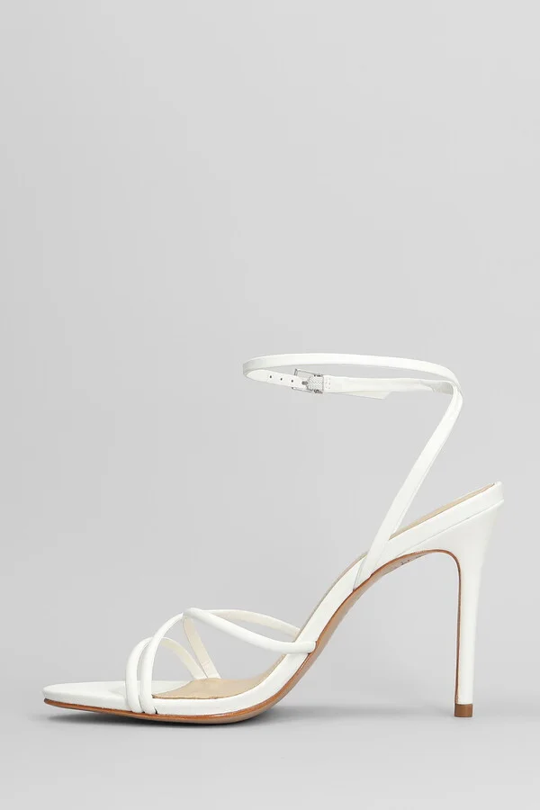 Sandals In White Leather - Image 3
