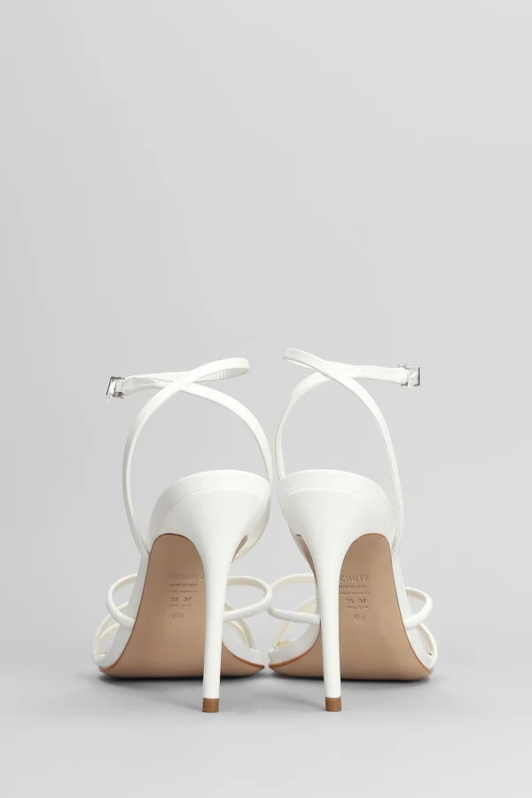 Sandals In White Leather - Image 4
