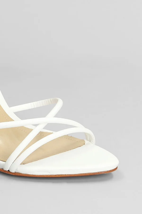 Sandals In White Leather - Image 5