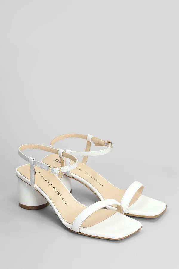 Sandals In White Leather - Image 2