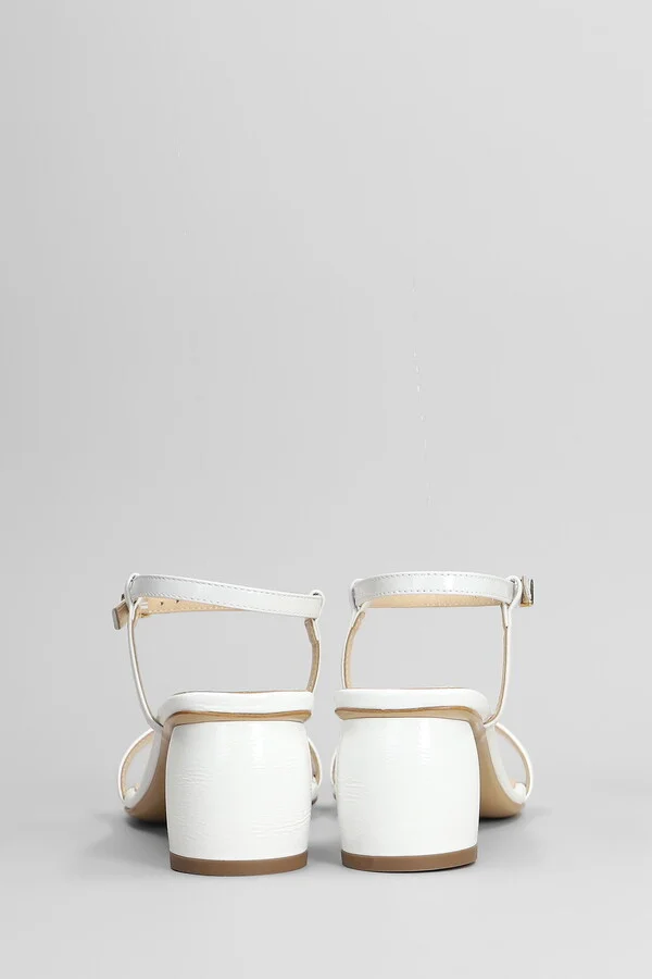 Sandals In White Leather - Image 4