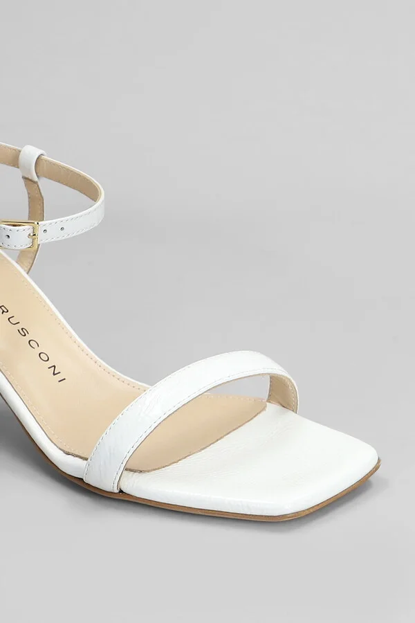 Sandals In White Leather - Image 5