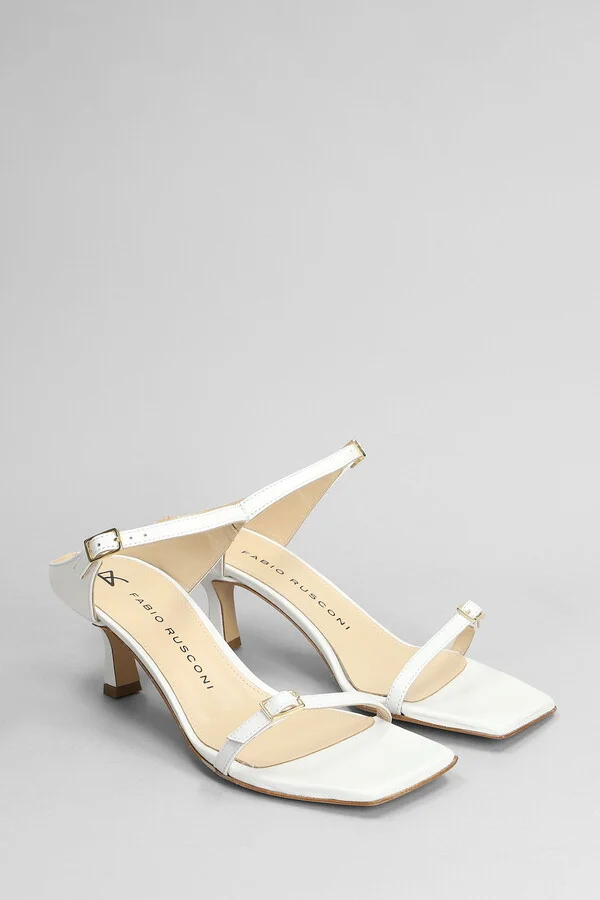 Sandals In White Leather - Image 2