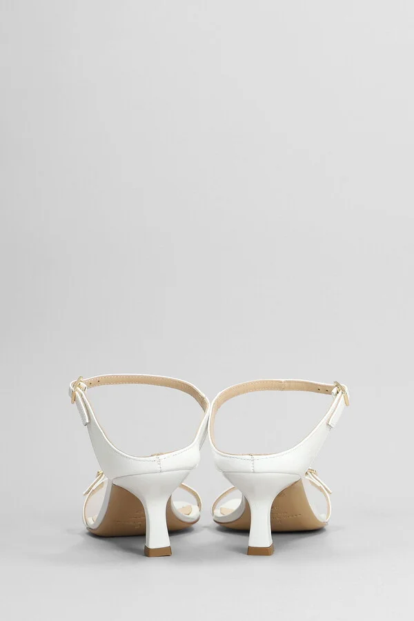 Sandals In White Leather - Image 4