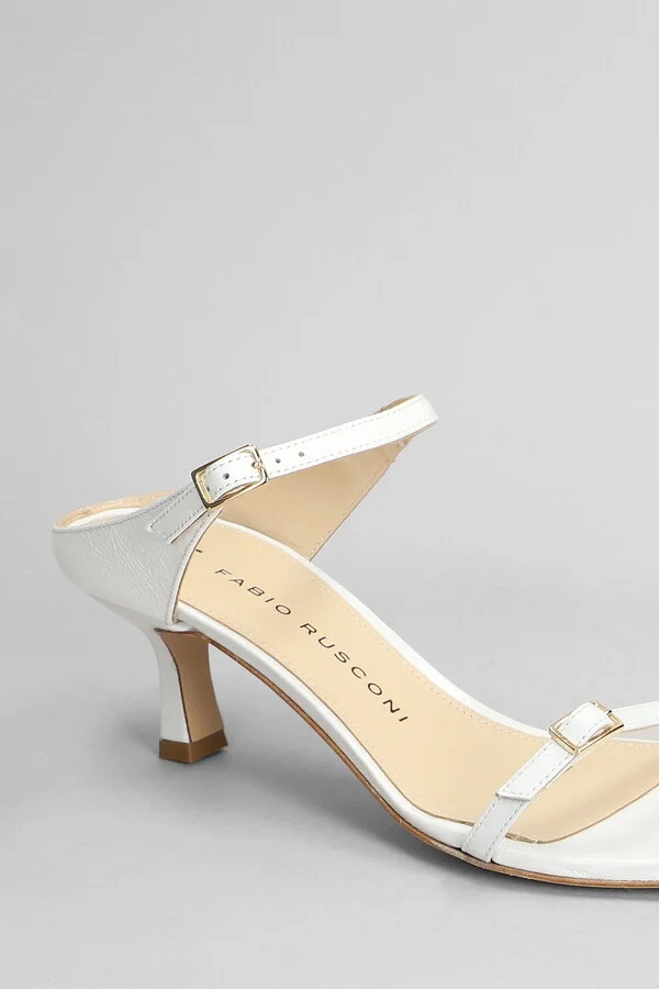 Sandals In White Leather - Image 5