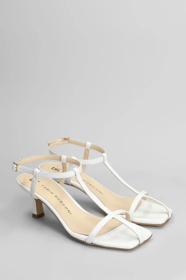 Sandals In White Leather - Image 2
