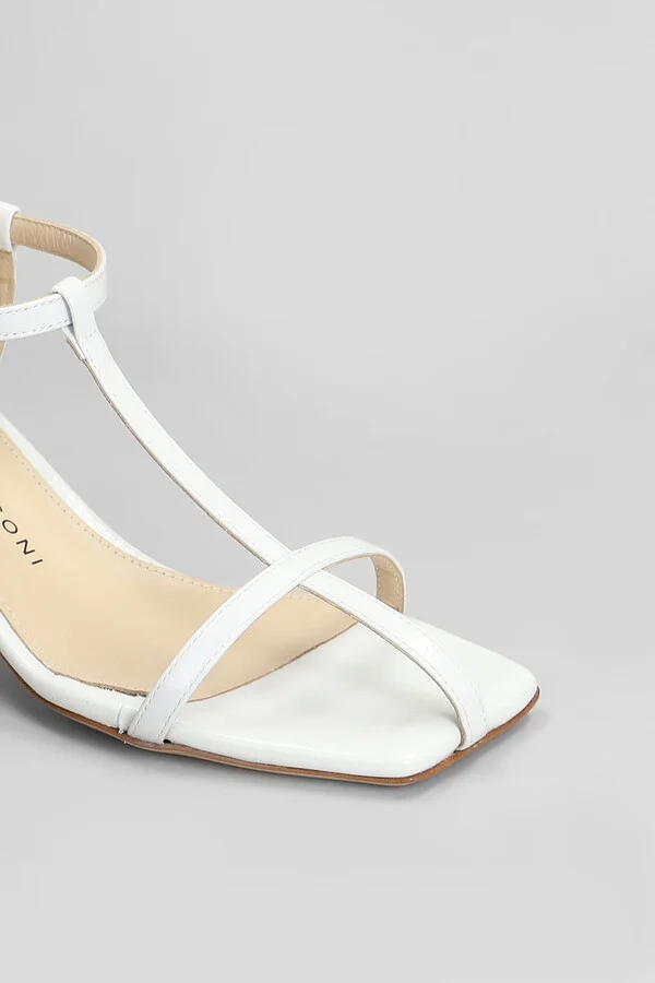 Sandals In White Leather - Image 5
