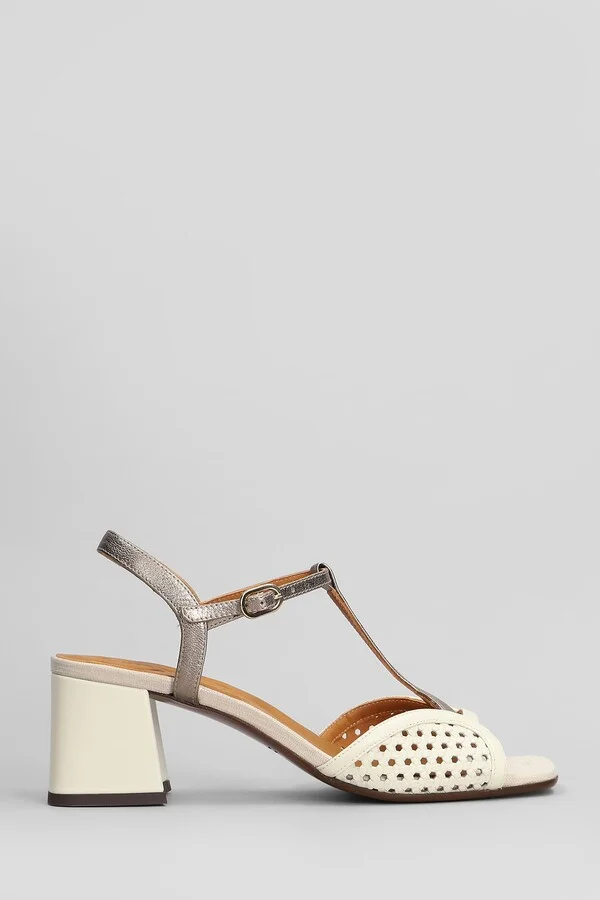 Sandals In White Leather