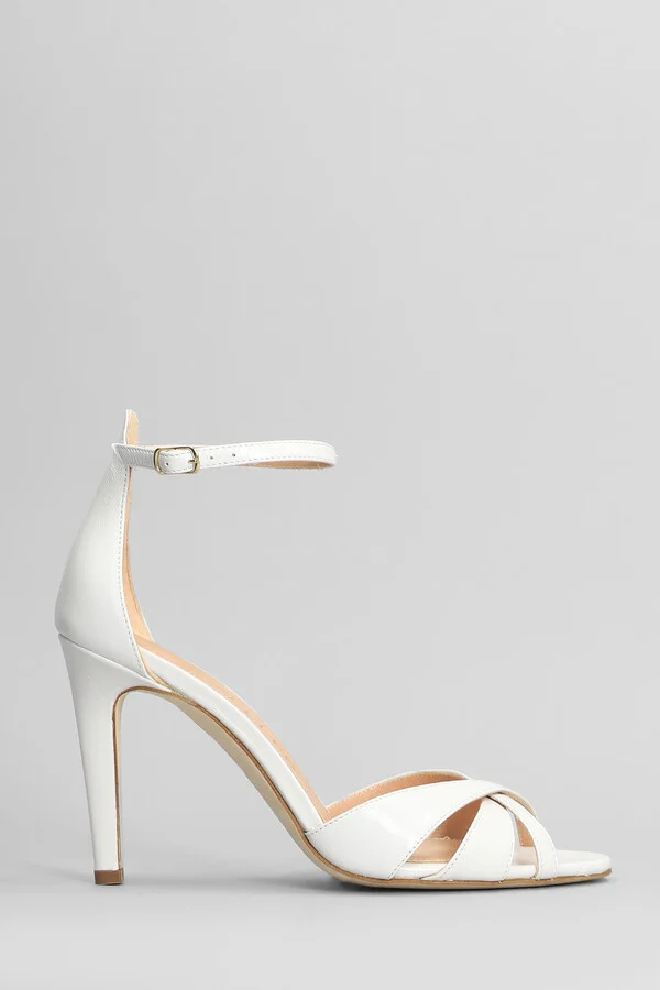 Sandals In White Leather
