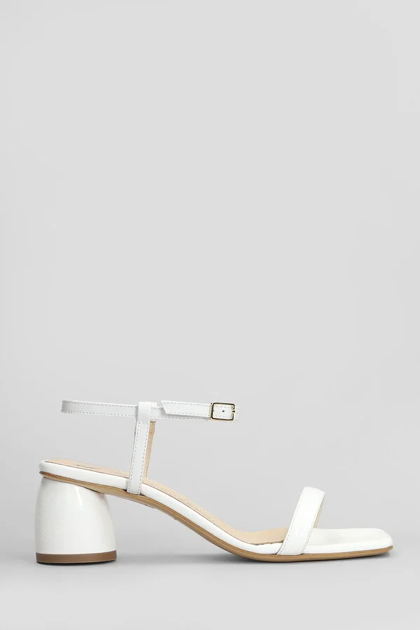 Sandals In White Leather