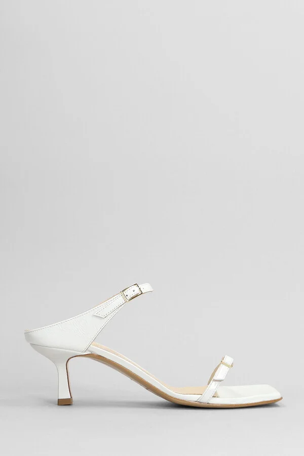 Sandals In White Leather