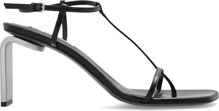 Sandals With Metal Heel, , - Black
