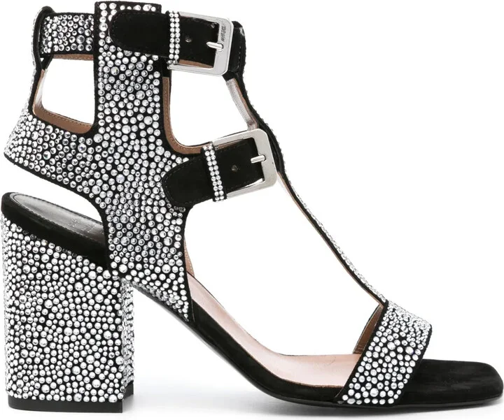 Sandra 90mm crystal-embellished sandals
