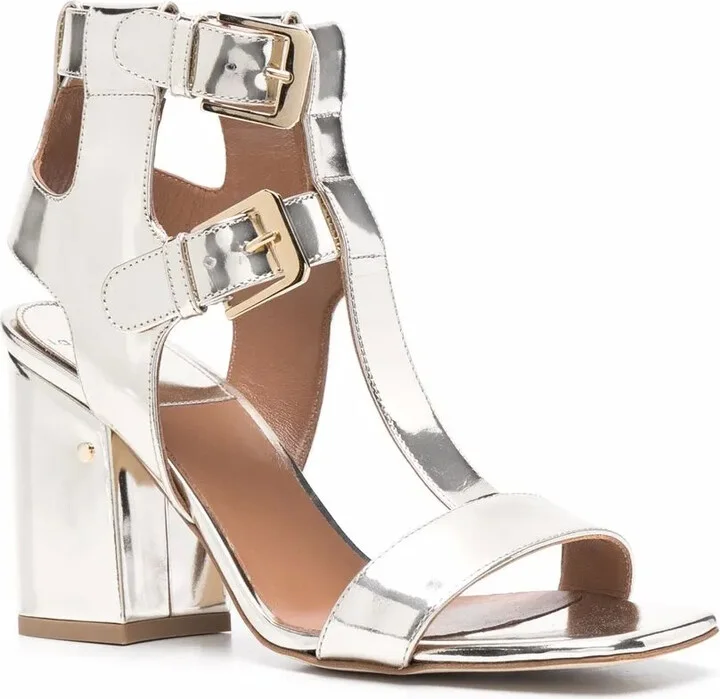Sandra 90mm metallic sandals - Image 2