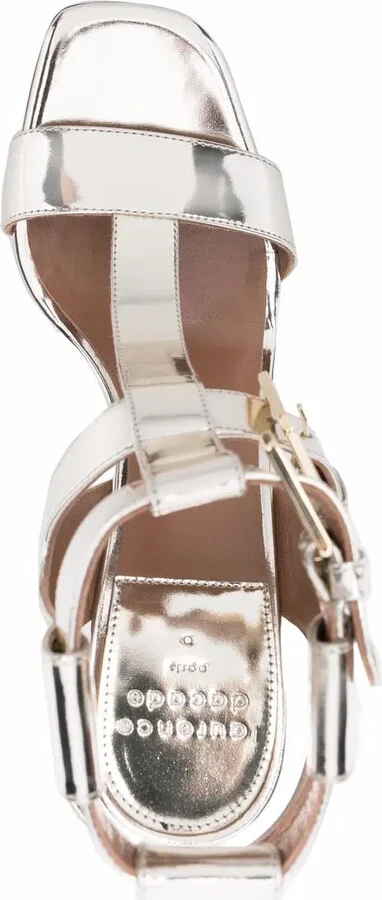 Sandra 90mm metallic sandals - Image 4
