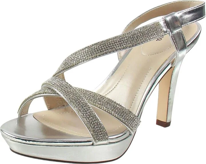 SANDRAh Womens Sequined Manmade Pumps