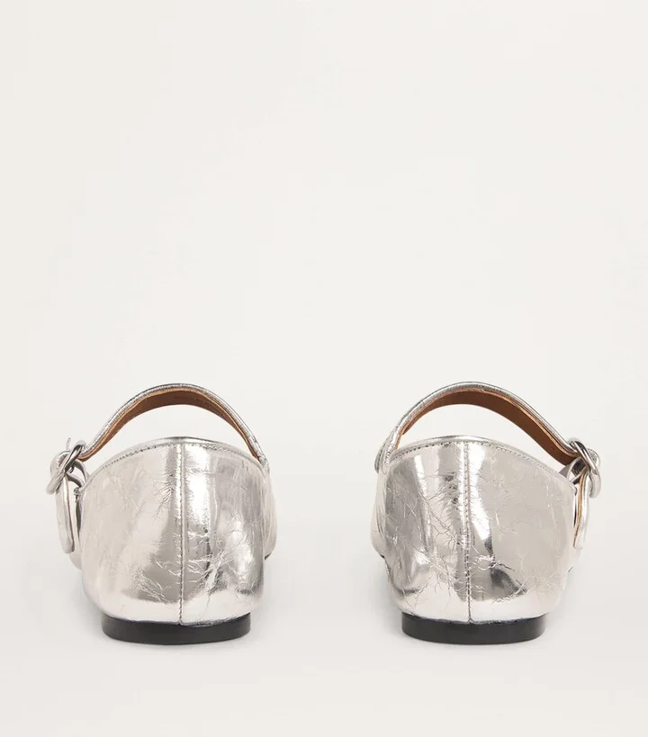 Sandro Paris Leather Ballet Flats - Image 4