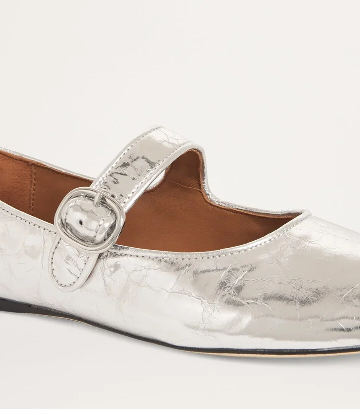 Sandro Paris Leather Ballet Flats - Image 6