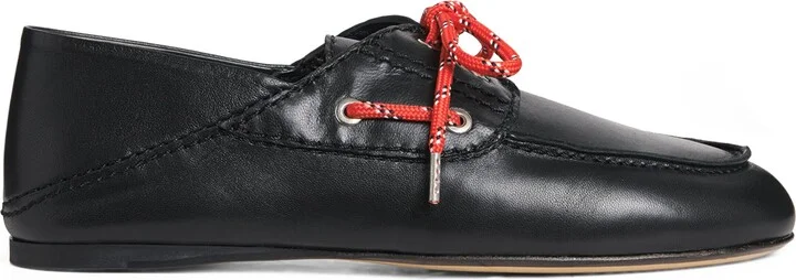 Sandro Paris Leather Boat Shoe Mules