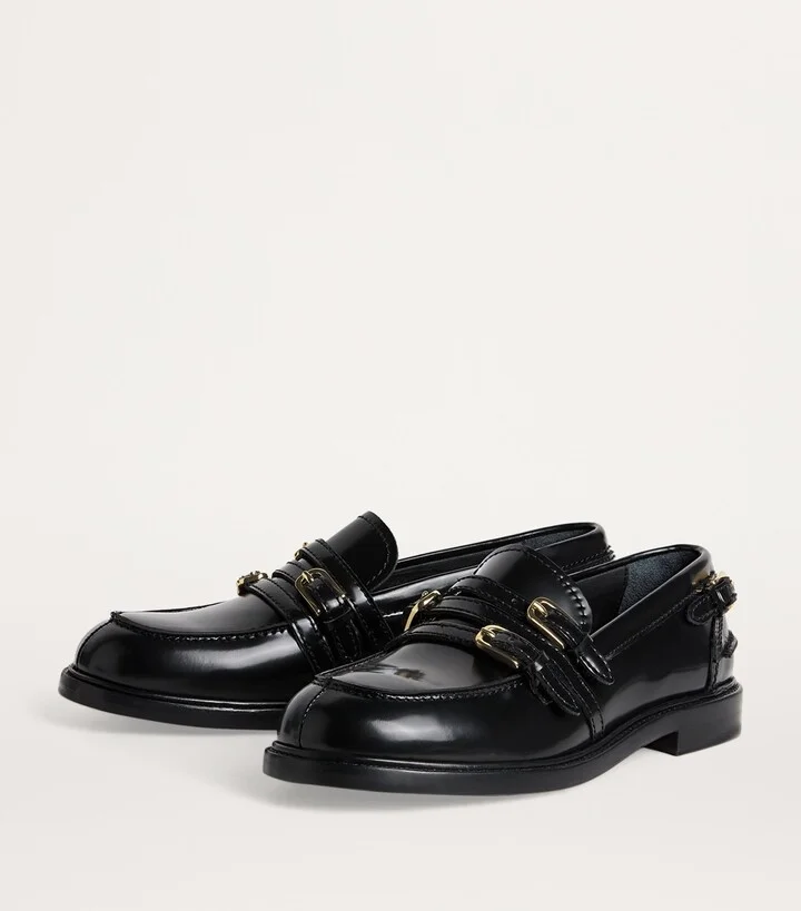 Sandro Paris Leather Buckle-Detail Loafers - Image 4