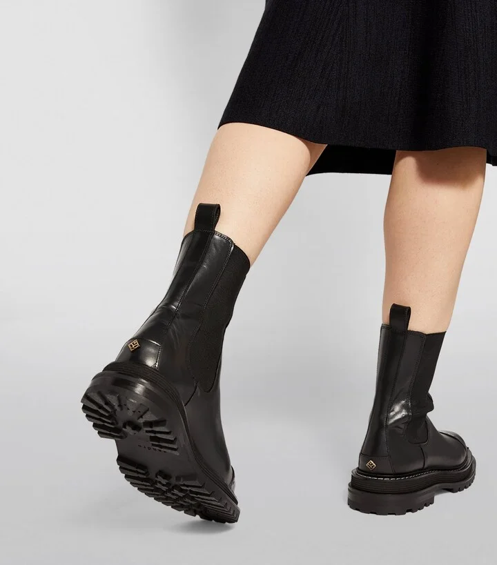 Sandro Paris Leather Chelsea Boots - Image 3