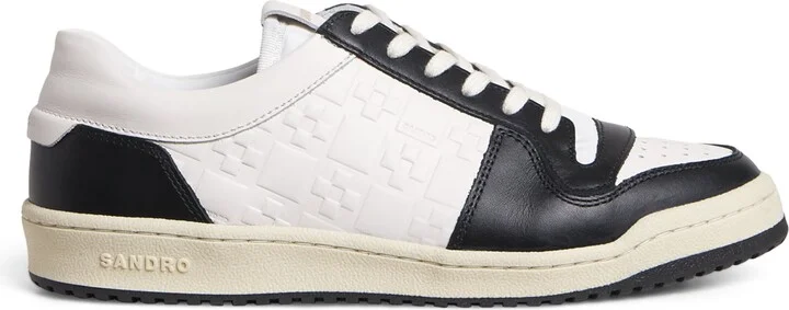 Sandro Paris Leather Cross Sneakers