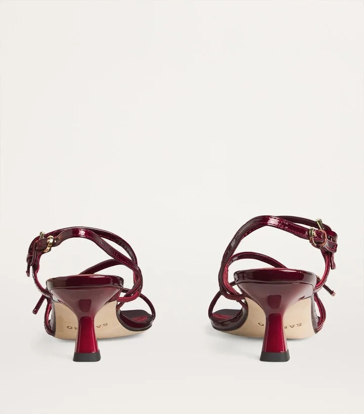 Sandro Paris Leather Heeled Sandals 65 - Image 3