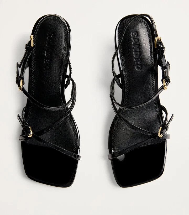 Sandro Paris Leather Heeled Sandals - Image 2